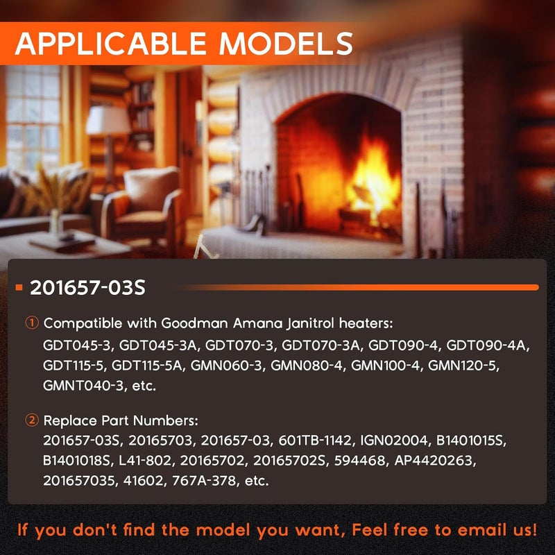 Replizo Upgraded 201657-03S Furnace Hot Surface Ignitors Compatible with Goodman Amana Janitrol Nitride Igniters, Replace 201657-03 20165702 20165702S 601TB IGN02004 0230K00001 - Image 5